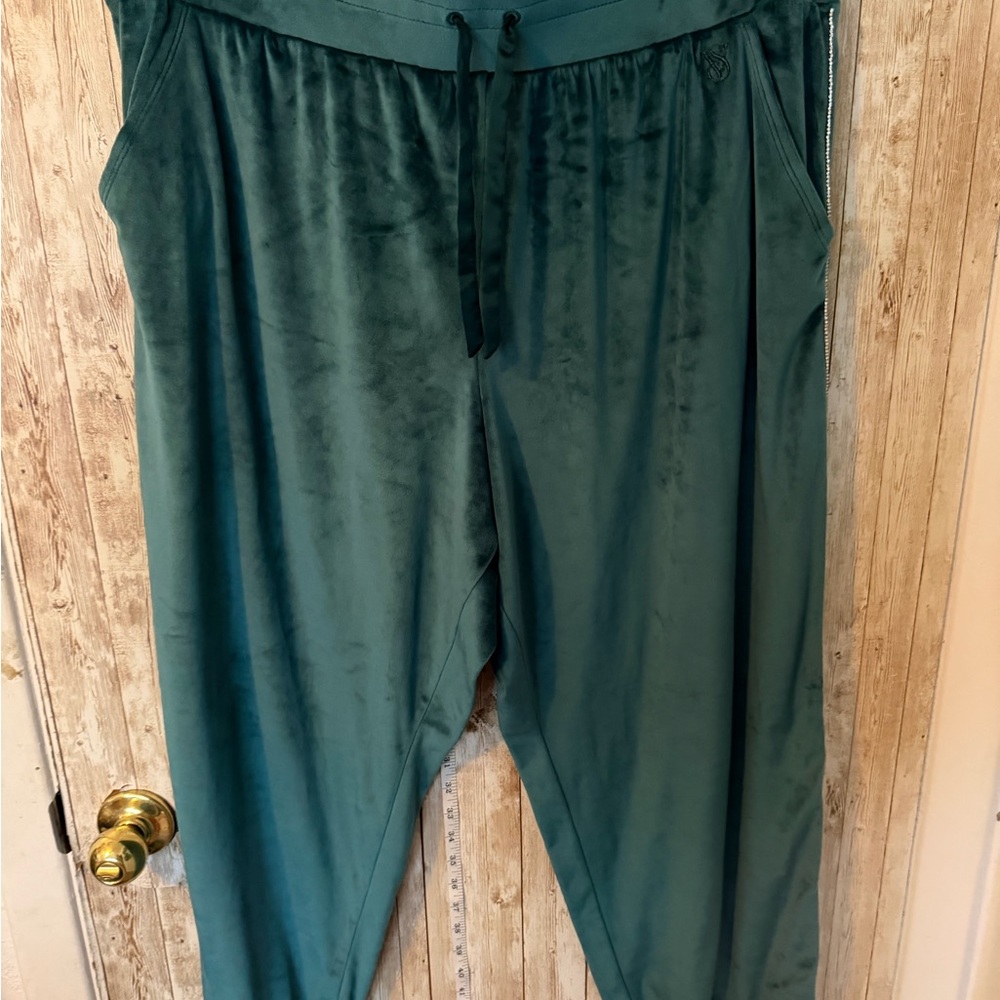 Victoria Secret Green Velour Jogger Pants